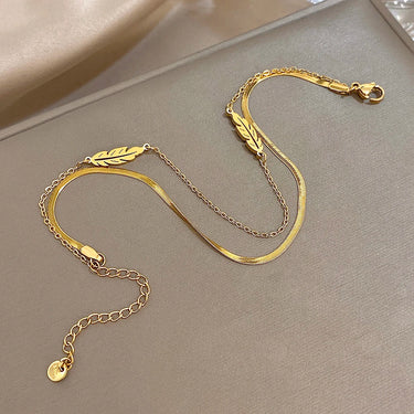 Gold Leaf Anklet