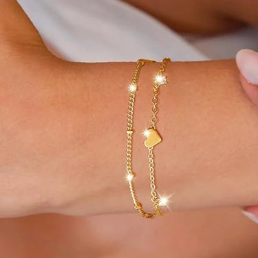 Petite Heart Charm Bracelet