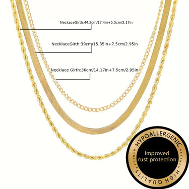 Triple Layer Chain Necklace