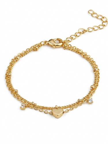 Layered Heart Anklet